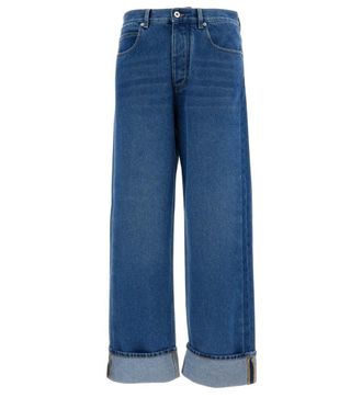 Bottega Veneta Blue Mid Rise Jeans