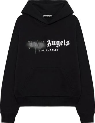 Palm Angels Felpa Spray City Los Angeles con cappuccio - Nero