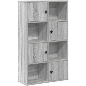 vidaXL Bookcase Grey Sonoma 60x24x101.5 cm Engineered Wood vidaXL