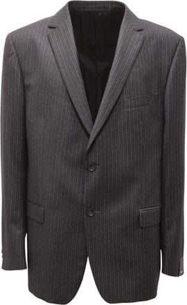 Ermenegildo Zegna Pinstripes Wollen Pak Donkergrijs - Heren - Blazers - Grijs - 3XL - Wol - Jassen