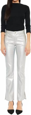 Kancan Starlight Shimmer Pants - Petite In Silver