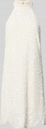 Vero Moda Knielanges Cocktailkleid mit Paillettenbesatz Modell MIRA in Offwhite, Gr&ouml;&szlig;e S