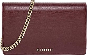 Gucci Script Leather Wallet On Chain