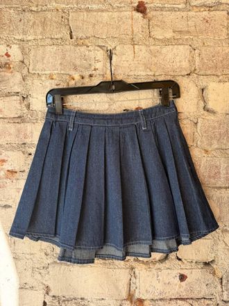 Le Lis Blanc Deux Womens East End Skirt In Denim
