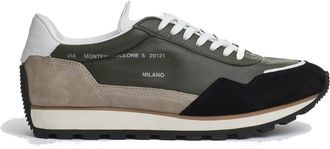 Hogan Running 86Er Green Leather Suede Beige And Black
