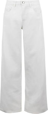 Icon Denim Los Angeles Witte Wide Leg Low Rise Jeans - Dames - Loose Fit Jeans - Wit - W27 - Katoen - Jeans