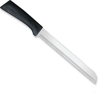 Rada Cutlery 8-Inch Bread Knife Serrated Stainless Blade Anthem Wave Handle in Black at Nordstrom