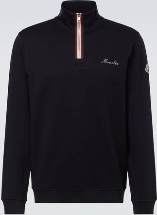Moncler Cotton jersey half-zip sweatshirt