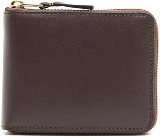 Comme Des Gar&ccedil;ons Portafoglio Zip in Pelle - - Accessories - Uomo - Marrone - ONE SIZE