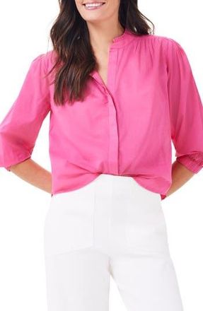 Nic+Zoe Girlfriend Cotton Button-Up Shirt in Wild Pink at Nordstrom Rack, Size X-Small