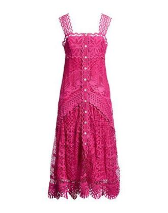 Farm Rio PINK NAUTICAL GUIPURE MAXI DRESS