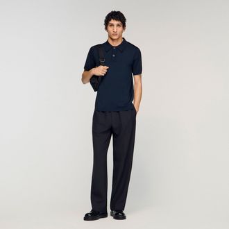 Sandro Short-sleeve knitted polo shirt