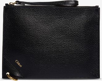 Chlo&eacute; Rechteckige Handtasche aus genarbtem Leder Spin