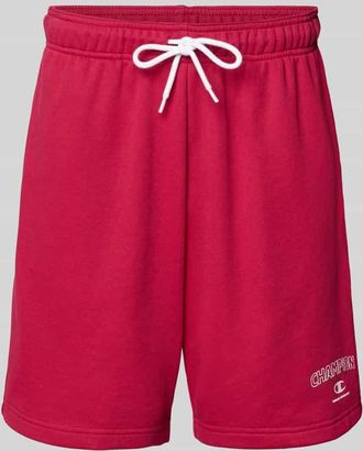 Champion Sweatshorts mit Logo und elastischem Bund in Rot, Gr&ouml;&szlig;e XXL