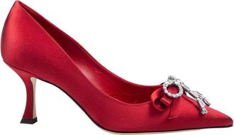 Jimmy Choo London Dames, Schoenen, Rood, Maat: 37 1/2 EU Satijn