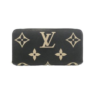 Louis Vuitton Beige Bicolor Black Monogram Monogram Empreinte Leather Long Wallet (Bi-Fold) (Pre-Owned)