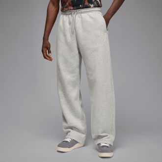 Nike Jordan Mens Jordan Brooklyn Fleece Oversized Open-Hem Pants in Grey | IB7238-050