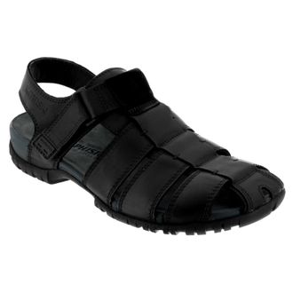Mephisto Mephisto Basile Nubuck Mens Hook and loop Sandals - Black - Size:UK 10.5