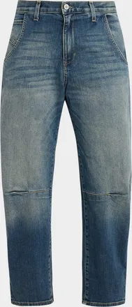 Nili Lotan Emerson Wide-Leg Faded Denim Jeans
