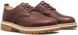 Clae Logan Lugged Plain Toe Derby in Antique Brown Leather at Nordstrom Rack, Size 9.5