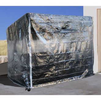 Quick-Star Schutzh&uuml;lle F&uuml;r Hollywoodschaukel Triumph 3 Sitzer 215x123x180cm Pvc Transparent