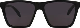 Alexander McQueen 57mm Square Sunglasses in Black Ruthenium Grey at Nordstrom Rack