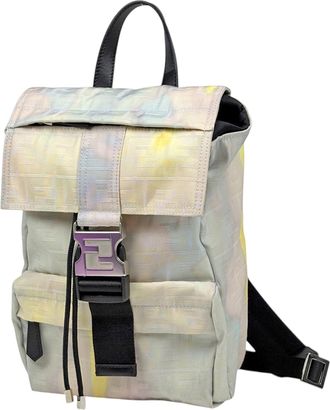Fendi Multi-Color Nylon Leather Backpack (Pre-Owned)
