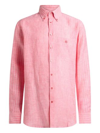 Etro striped linen shirt - Pink