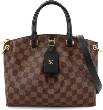 Louis Vuitton Damier Canvas Ebene Damier Canvas Handbag Tote Bag (Pre-Owned)