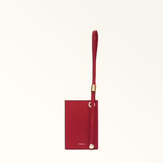 Furla Laura Porta Carte Di Credito S M1 Red Rosso Pelle Stampata Donna