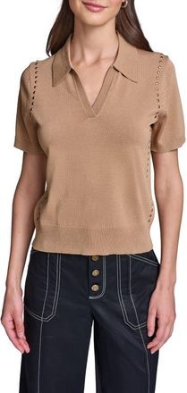 Karl Lagerfeld Stud Detail Sweater in Bisque at Nordstrom, Size X-Small
