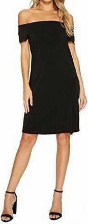 Bishop + Young Avery Bare Shoulder Mini Dress In Black