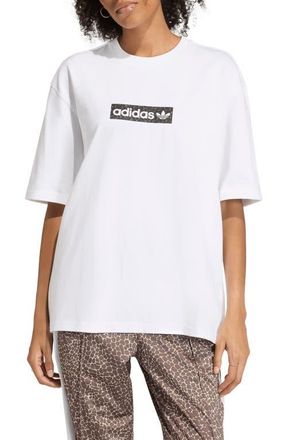 adidas Originals Oversize Logo Graphic T-Shirt in White at Nordstrom, Size X-Large