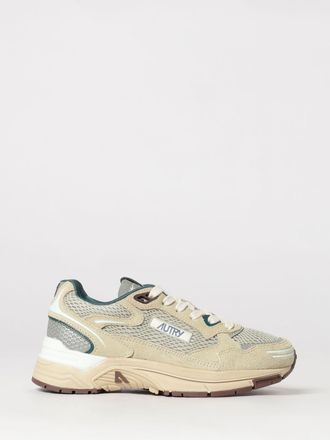 Autry Hyperway Two-Tone Leather and Mesh Sneakers with Cut-Out Logo