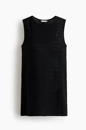 H&M Mama Pointelle Jersey Top in Black at Nordstrom, Size X-Small