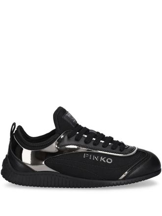 Pinko 25mm Reby 08 sneakers - women - Polyester/Polyurethane/Polyurethane/Polyester/Calf Leather/Elastodiene/Rubber - 41 - Black