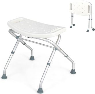 OEM Taburete De Ducha Antideslizante, Altura Ajustable De 49 A 52,5 Cm, Silla De Ducha/ba&ntilde;era Plegable De Aluminio Con Reposabrazos, Asiento De Ducha Para