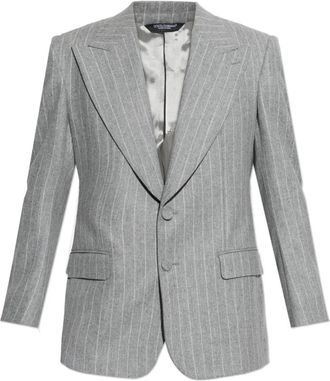 Dolce & Gabbana Wool Blazer - Heren - Blazers - Grijs - XL - Wol - Jassen