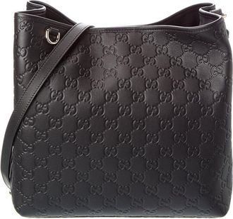 Gucci Gg Emblem Small Leather Tote