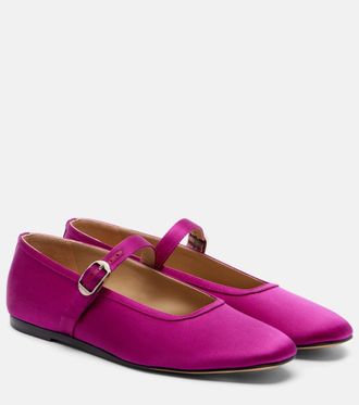 Le Monde Beryl Mary Jane satin ballet flats