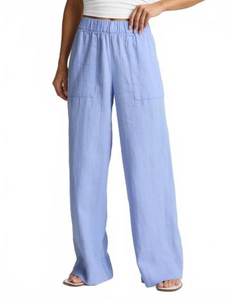Beyond Yoga Softwash Linen Easy Wide Leg Pant In Pastel Periwinkle