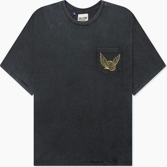 Gallery Dept. Mens Gallery Dept Flying Brain Pocket T-Shirt in Black - Size: 36