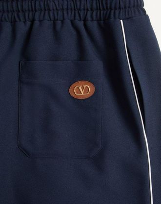 Valentino Pantaloni Valentino in nylon con patch VLogo Uomo BLU 3XL