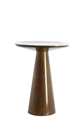 Light & Living Mesa Auxiliar Color Bronce De Metal Acogedora Light & Living