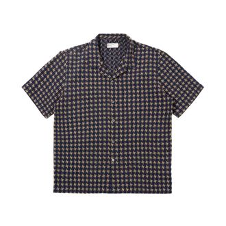 Universal Works Road Shirt Rhodes Cotton - Heren - Korte mouwen Overhemden - Veelkleurig - M - Katoen - Overhemden