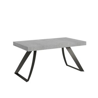 Itamoby Mesa extensible 90x160/264 cm efecto madera gris cemento, hierro
