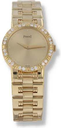 Piaget Pre-owned Piaget Dancer Quartz Diamond Gold Dial Ladies Watch 80564