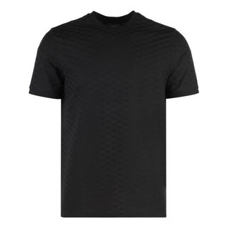 Emporio Armani Tops, Heren, Zwart, L, Katoen, Cotton T-shirt met ronde hals