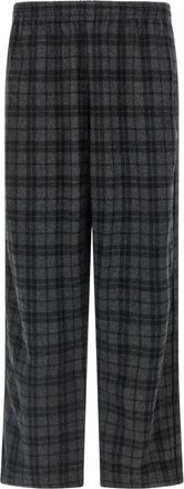 Willy Chavarria Pantaloni Ruff Rider a quadri - Grigio