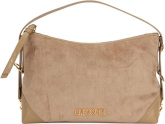 Love Moschino Grote Schoudertas - Dames - Handtassen - Beige - ONE Size - Polyester - Tassen